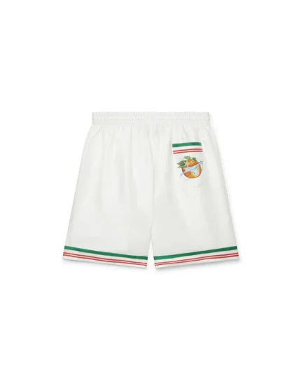 Casablanca Orbite Autour De L'Orange Silk Shorts